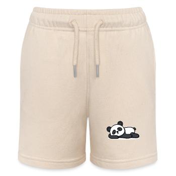 Relax Panda I don't care indifferent attitude - Stanley/Stella MINI BOLTER Organic Teen Jogging Shorts - soft Ecru - Front