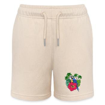 Bird Lover, Animal, Pet, Parrot, Bird, Zoo - Stanley/Stella MINI BOLTER Organic Teen Jogging Shorts - soft Ecru - Front