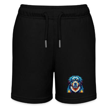 Tibetische Dogge Hunderasse Bunte Karikatur Kawaii - Stanley/Stella Teenager Bio-Joggingshorts MINI BOLTER - Schwarz - Vorne