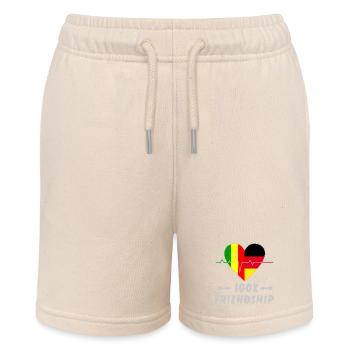 Mali and Germany 100% friendship - Stanley/Stella MINI BOLTER Organic Teen Jogging Shorts - soft Ecru - Front