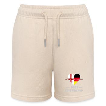 England und Deutschland 100% Freundschaft - Stanley/Stella Teenager Bio-Joggingshorts MINI BOLTER - Natur - Vorne
