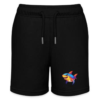 Hai Buntes Kawaii Cartoon Meerestier - Stanley/Stella Teenager Bio-Joggingshorts MINI BOLTER - Schwarz - Vorne
