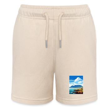 Table Mountain South Africa Travel Poster Souvenir - Stanley/Stella MINI BOLTER Organic Teen Jogging Shorts - soft Ecru - Front