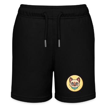 Javanische Katzenrasse Cartoon Kawaii Tier Haustier - Stanley/Stella Teenager Bio-Joggingshorts MINI BOLTER - Schwarz - Vorne