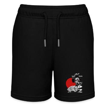 Japan - Stanley/Stella Teenager Bio-Joggingshorts MINI BOLTER - Schwarz - Vorne