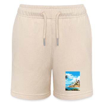 Costa Del Sol Spain Vintage Travel Poster Souvenir - Stanley/Stella MINI BOLTER Organic Teen Jogging Shorts - soft Ecru - Front