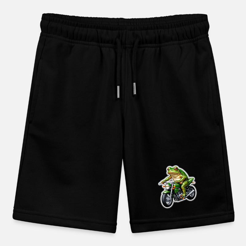 Frosch auf Motorrad Stanley/Stella Teenager Bio-Joggingshorts MINI BOLTER