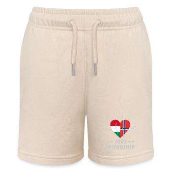 Ungarn und Norwegen 100% Freundschaft - Stanley/Stella Teenager Bio-Joggingshorts MINI BOLTER - Natur - Vorne