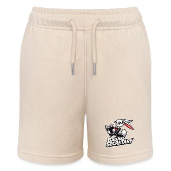 Knallharte Sekretärin Häsin witzig Geschenk - Stanley/Stella Teenager Bio-Joggingshorts MINI BOLTER - Natur - Vorne