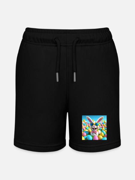 Ostern, Frohe Ostern, Ostern - Stanley/Stella Teenager Bio-Joggingshorts MINI BOLTER - Schwarz