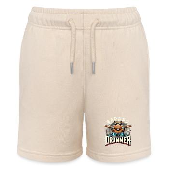 Knallharter Schlagzeuger Capybara cool Geschenk - Stanley/Stella Teenager Bio-Joggingshorts MINI BOLTER - Natur - Vorne
