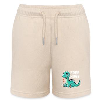 Apatosaurus Dino Baby Gratis Umarmungen Geschenk - Stanley/Stella Teenager Bio-Joggingshorts MINI BOLTER - Natur - Vorne