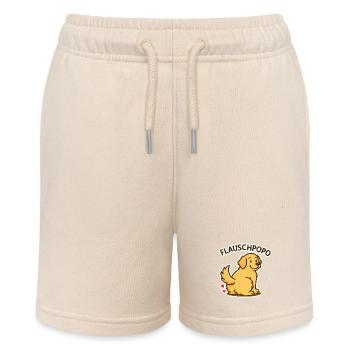 Flauschpopo – Süßer Hund mit fluffigem Po - Stanley/Stella Teenager Bio-Joggingshorts MINI BOLTER - Natur - Vorne