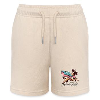 Super Mali Belgian Shepherd Cape Gift - Stanley/Stella MINI BOLTER Organic Teen Jogging Shorts - soft Ecru - Front