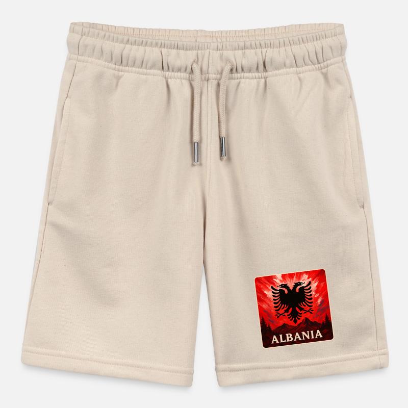 Albania Double Eagle Design Stanley/Stella MINI BOLTER Organic Teen Jogging Shorts