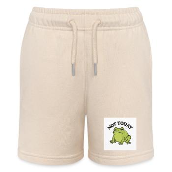 Drôle de grenouille avec texte de déclaration - Short bio MINI BOLTER Stanley/Stella Ado - écru doux - Devant