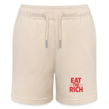 Eat the Rich - Lustiges Sozialismus-Design - Stanley/Stella Teenager Bio-Joggingshorts MINI BOLTER - Natur - Vorne