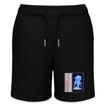 FUß BEIN GUTE BESSERUNG - Stanley/Stella Teenager Bio-Joggingshorts MINI BOLTER - Schwarz - Vorne