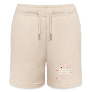 Auf dem Boden der Tatsachen liegt mir zu wenig ... - Stanley/Stella Teenager Bio-Joggingshorts MINI BOLTER - Natur - Vorne