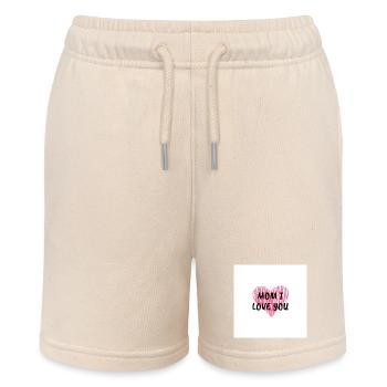 Mom I love U - Stanley/Stella Teenager Bio-Joggingshorts MINI BOLTER - Natur - Vorne