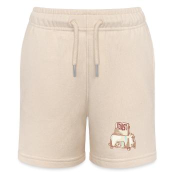 Vintage Toaster Motif Breakfast - Stanley/Stella MINI BOLTER Organic Teen Jogging Shorts - soft Ecru - Front
