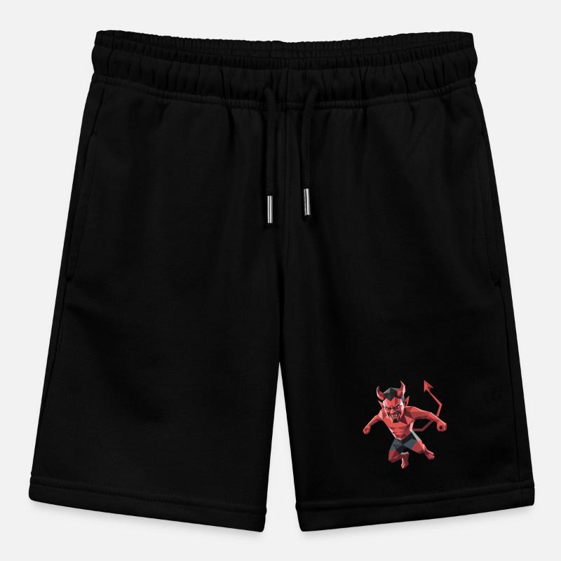 Devil - Cooles Low-Poly-Logo Stanley/Stella Teenager Bio-Joggingshorts MINI BOLTER