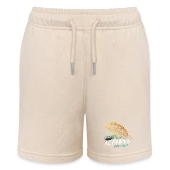Chameleon of the Algarve colorful illustration - Stanley/Stella MINI BOLTER Organic Teen Jogging Shorts - soft Ecru - Front
