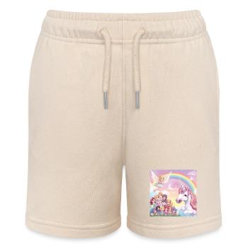 Unicorn and Fairy Community - Stanley/Stella MINI BOLTER Organic Teen Jogging Shorts - soft Ecru - Front