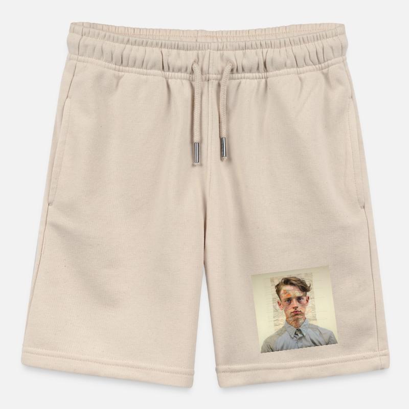 Patchwork Portrait Collage Stanley/Stella MINI BOLTER Organic Teen Jogging Shorts