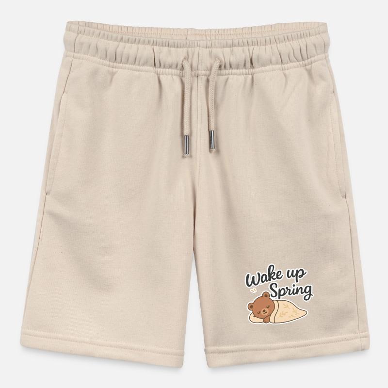 Wake up Spring – Cute Sleeping Bear Design Stanley/Stella MINI BOLTER Organic Teen Jogging Shorts