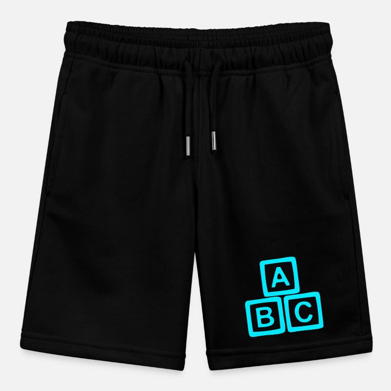 Neon ABC Block Pattern Stanley/Stella MINI BOLTER Organic Teen Jogging Shorts