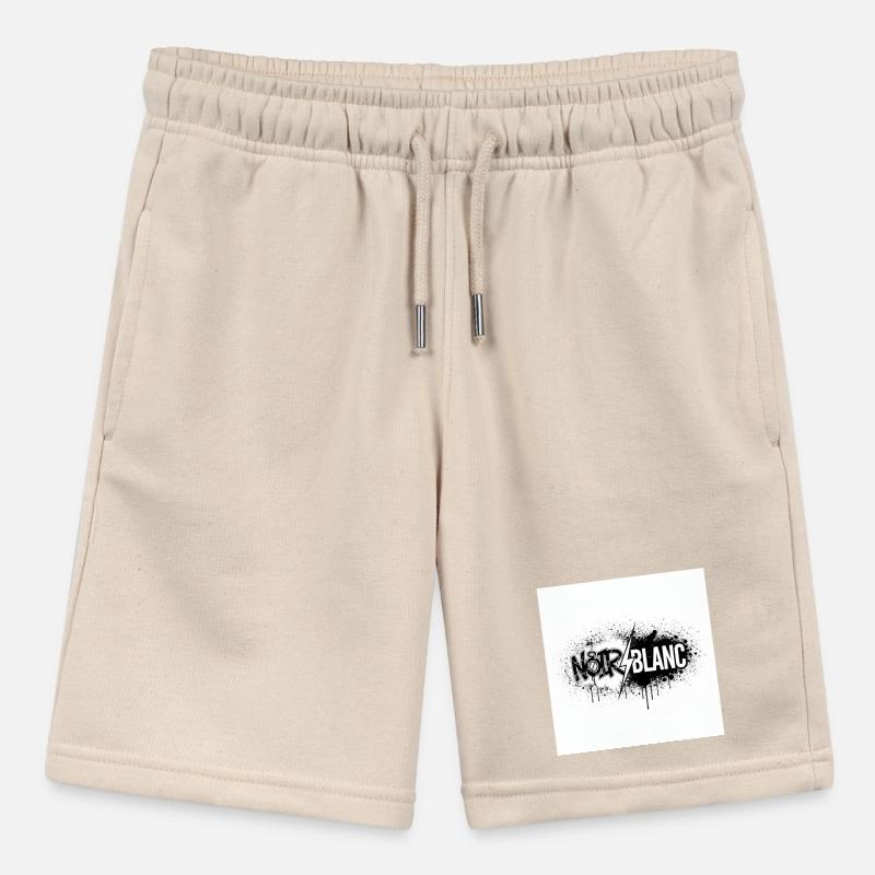 Nordweißer Graffiti-Blitz Stanley/Stella Teenager Bio-Joggingshorts MINI BOLTER