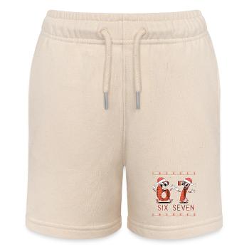 6 7 Six Seven Memes – Christmas - Stanley/Stella MINI BOLTER Organic Teen Jogging Shorts - soft Ecru - Front