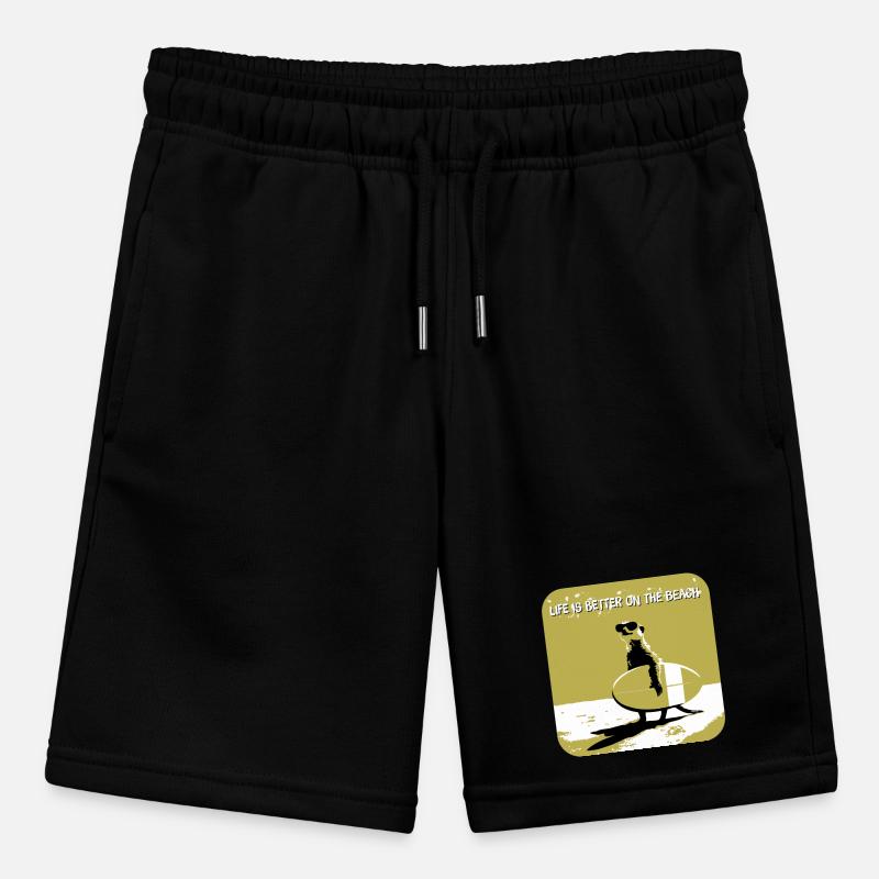 cooles Erdmännchen mit Surfboard Stanley/Stella Teenager Bio-Joggingshorts MINI BOLTER