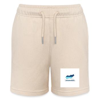 Bodensee Landschaftslogo Seeufer - Stanley/Stella Teenager Bio-Joggingshorts MINI BOLTER - Natur - Vorne