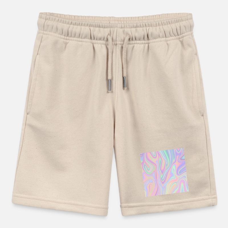 Iridescent Abstract Liquid Pastel Pattern Stanley/Stella MINI BOLTER Organic Teen Jogging Shorts