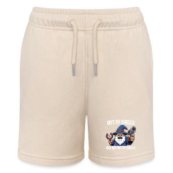 Aus den Zaubern, aber nicht aus den Hüllen - Cool Wizard - Stanley/Stella Teenager Bio-Joggingshorts MINI BOLTER - Natur - Vorne