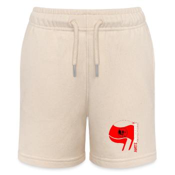 Antifascista Vertical Lettering & Drapeau (w-rouge) - Short bio MINI BOLTER Stanley/Stella Ado - écru doux - Devant