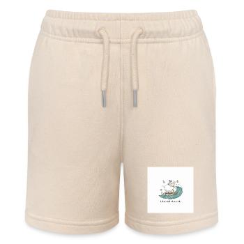 Surfing Sheep - Stanley/Stella MINI BOLTER Organic Teen Jogging Shorts - soft Ecru - Front