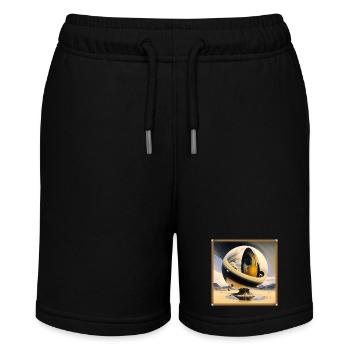 Cosmic sphere over surreal desert island - Stanley/Stella MINI BOLTER Organic Teen Jogging Shorts - black - Front