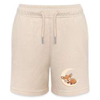Mondruh Rehkitz Schlafen - Stanley/Stella Teenager Bio-Joggingshorts MINI BOLTER - Natur - Vorne