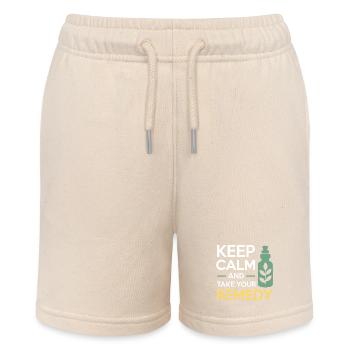Certified Clinical Remedy Specialist Apparel  - Stanley/Stella MINI BOLTER Organic Teen Jogging Shorts - soft Ecru - Front
