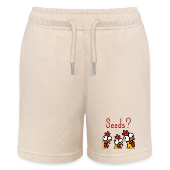 Verrückte Hühner Körner verfressen Hobby - Stanley/Stella Teenager Bio-Joggingshorts MINI BOLTER - Natur - Vorne