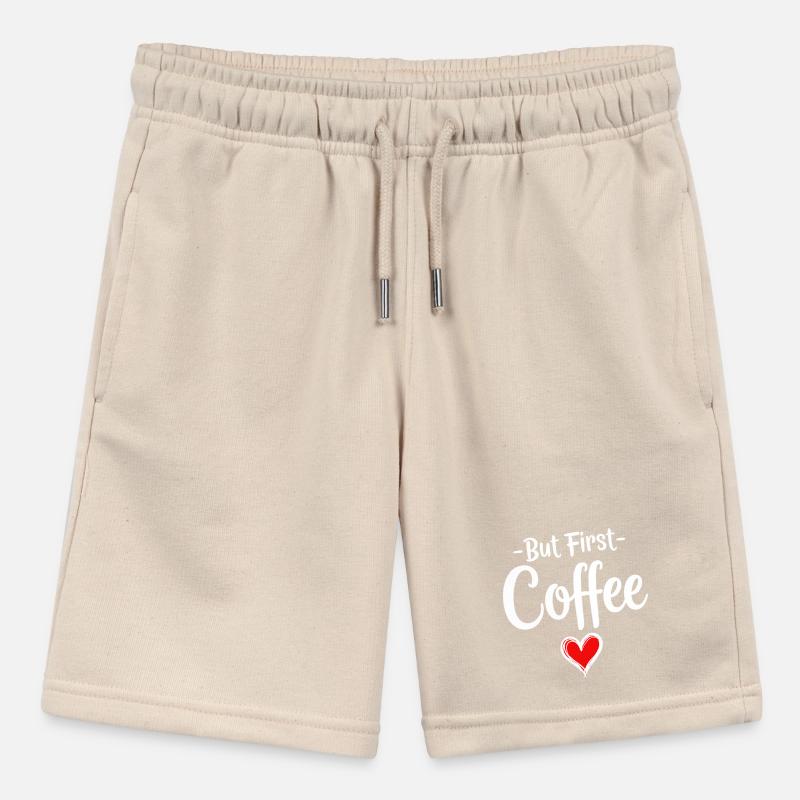 But First Coffee Kaffee Liebhaber Statement Stanley/Stella Teenager Bio-Joggingshorts MINI BOLTER