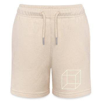 Geometric Wire Cube - Stanley/Stella MINI BOLTER Organic Teen Jogging Shorts - soft Ecru - Front