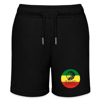 Lion of Judah Haile Selassie I Jah Rastafari Rasta - Stanley/Stella Teenager Bio-Joggingshorts MINI BOLTER - Schwarz - Vorne