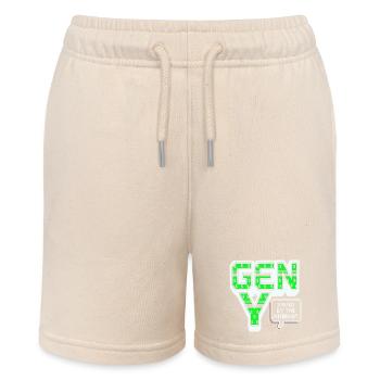 Generation Y, gen Y , Millennials Shirt, Hoodie - Stanley/Stella Teenager Bio-Joggingshorts MINI BOLTER - Natur - Vorne