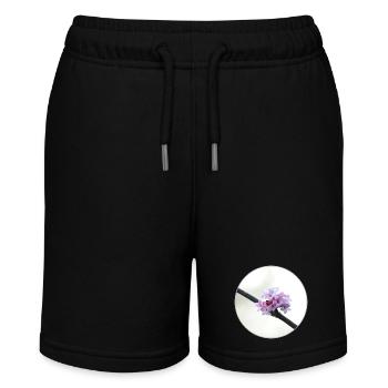 delicate pink-white blossom white blossom pink flower - Stanley/Stella MINI BOLTER Organic Teen Jogging Shorts - black - Front
