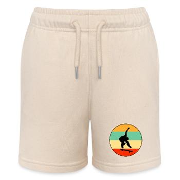 Retro Skateboarder Vintage Sunset Skate - Stanley/Stella Teenager Bio-Joggingshorts MINI BOLTER - Natur - Vorne