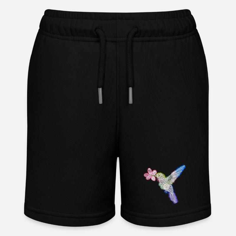 Colibri Zentangle avec fleur - Short bio MINI BOLTER Stanley/Stella Ado - noir